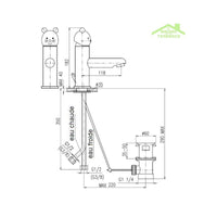 Rubinetto miscelatore lavabo Bear per bambini con sifone