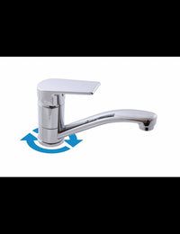 Miscelatore lavabo girevole a braccio lungo COLORADO in ottone cromato