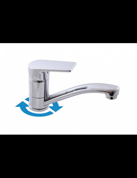 Miscelatore lavabo girevole a braccio lungo COLORADO in ottone cromato