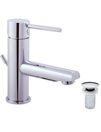 SEINA miscelatore lavabo con sifone in ottone cromato