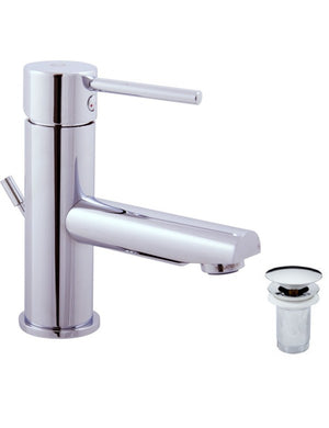 SEINA miscelatore lavabo con sifone in ottone cromato