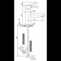 SEINA miscelatore lavabo senza sifone ottone dorato