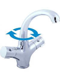 Miscelatore termostatico per lavabo in ottone cromato