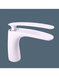 TIGRIS miscelatore lavabo in ottone cromato bianco senza sifone