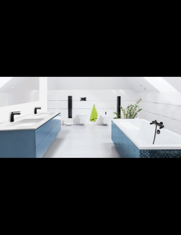 TIGRIS miscelatore lavabo ottone cromo nero senza sifone