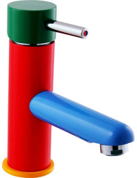 Miscelatore lavabo per bambini tricolore senza sifone