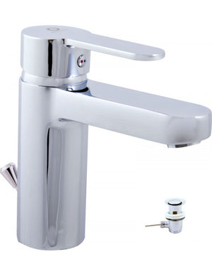 Miscelatore lavabo ZAMBEZE con sifone in ottone cromato