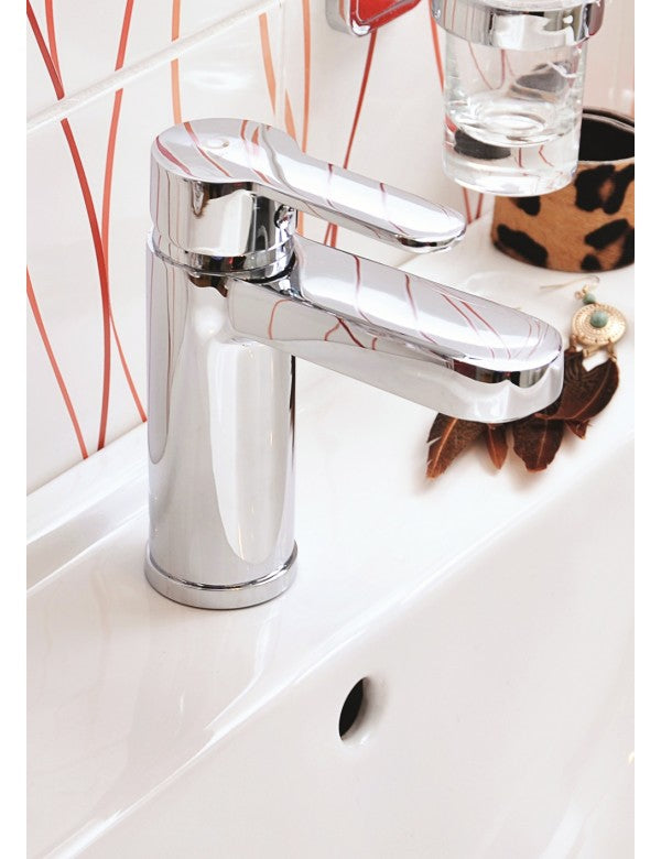 Miscelatore lavabo ZAMBEZE con sifone in ottone cromato