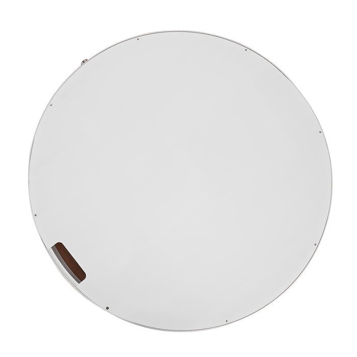 Mitra - Doccia da giardino con getto regolabile, doccia pedana a pavimento con pedale Ø 70 cm