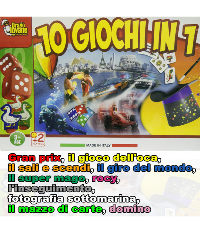 Mix 10 Giochi Gioco Di Società  Classici Da Tavolo Gp Oca Mondo Sali Scendi Rocy         