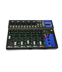 Mixer Audio Professionale 7 Canali Usb Con Echo-delay Dj Karaoke Pianobar         