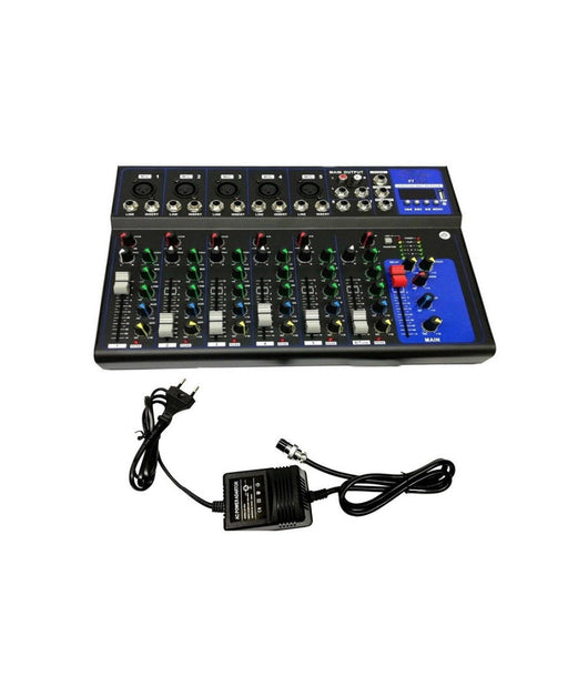 Mixer Audio Professionale 7 Canali Usb Con Echo-delay Dj Karaoke Pianobar         