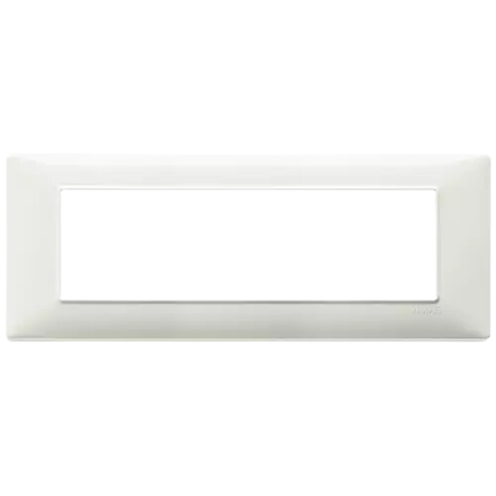 Placca vimar modello plana 7 moduli tecnopolimero 14657 *** colore avorio, confezione 1