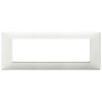 Placca vimar modello plana 7 moduli tecnopolimero 14657 *** colore avorio, confezione 1
