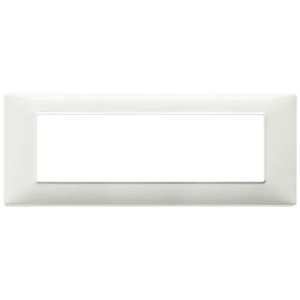 Placca vimar modello plana 7 moduli tecnopolimero 14657 *** colore avorio, confezione 1
