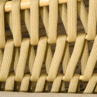 Salotto da Esterno con Divano 2 Posti, 2 Poltrone con Cuscini e Tavolino in Vetro