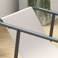 Salotto da Giardino con Divanetto, 2 Poltrone e Tavolino in Acciaio e Tessuto a Rete, Crema