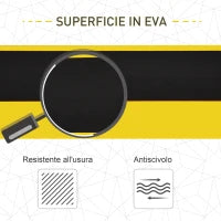 DURHAND Set 2 Cavalletti da Lavoro Pieghevoli e Portatili con Piano di Lavoro Antiscivolo Giallo e Nero, per Fai da Te