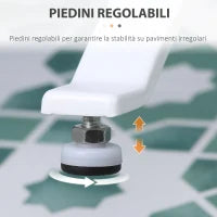 Scaldasalviette Elettrico a 8 Barre con Timer e Controllo Temperatura, 50x45x80 cm, Bianco