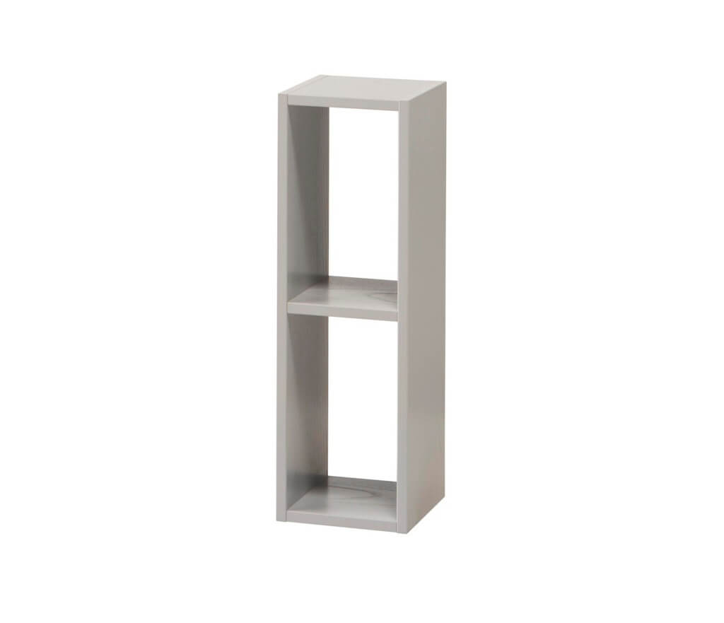 Mobile Bagno Sospeso100cm Con 1 Cassetto, Vano a Giorno, Pensile Colonna, Specchio e Lampada - Ossido