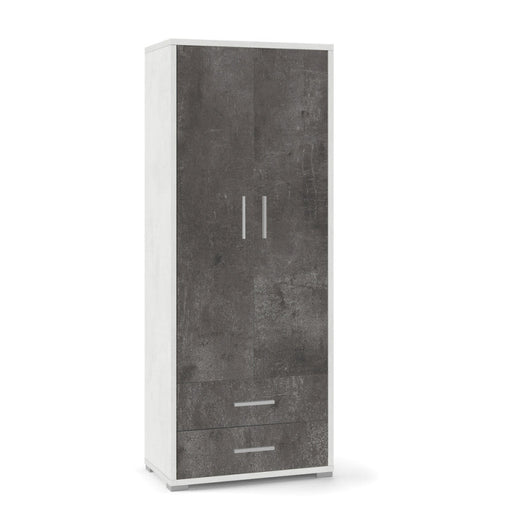 Mobile 2 Ante 2 Cassetti H182 L71 Kit Ossido Bianco cm 71x41x182h - Sarmog