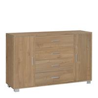 Mobile 2 Ante 4 Cassetti Kit Noce Stelvio cm 136x41x86h - Sarmog