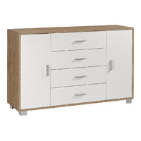 Mobile 2 Ante 4 Cassetti Kit Noce Stelvio cm 136x41x86h - Sarmog