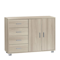 Mobile 2 Ante 4 Cassetti Kit Olmo Chiaro cm 116x41x86h - Sarmog