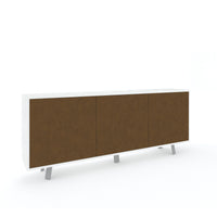 Mobile 3 Ante 177L x 41P x h74 – Finitura Bianco Opaco e Ruggine – Sarmog