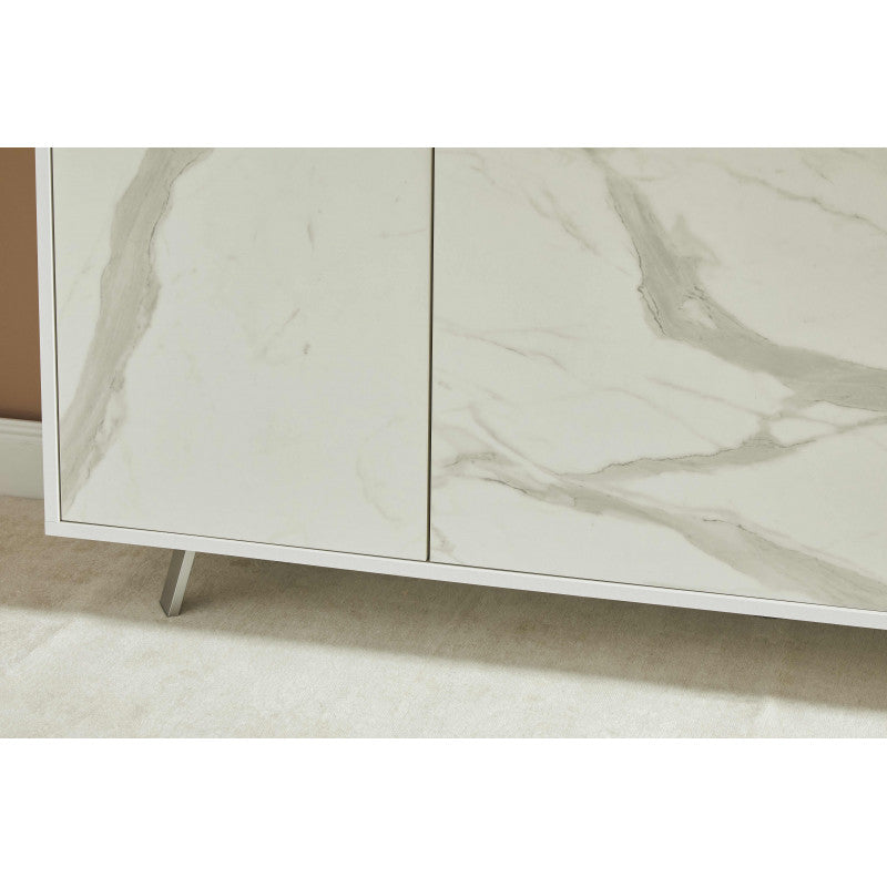 Mobile 3 Ante 3 Cassetti 164L x 41P x h92 – Finitura Nero Opaco e Bianco Opaco – Sarmog