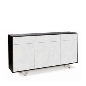 Mobile 3 Ante 3 Cassetti 164L x 41P x h92 – Finitura Nero Opaco e Bianco Opaco – Sarmog