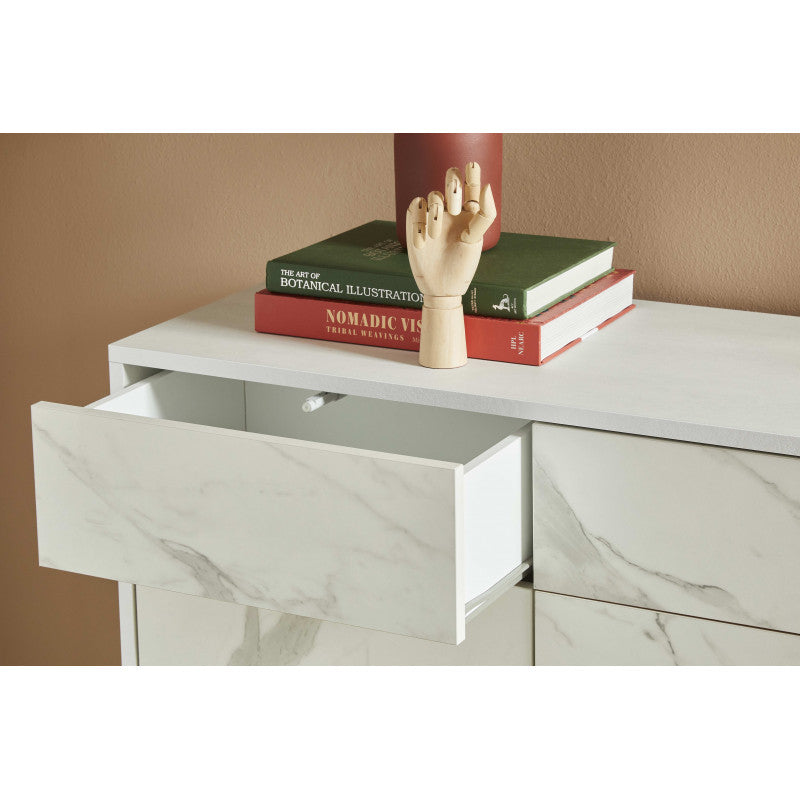 Mobile 3 Ante 3 Cassetti 164L x 41P x h92 – Finitura Nero Opaco e Bianco Opaco – Sarmog