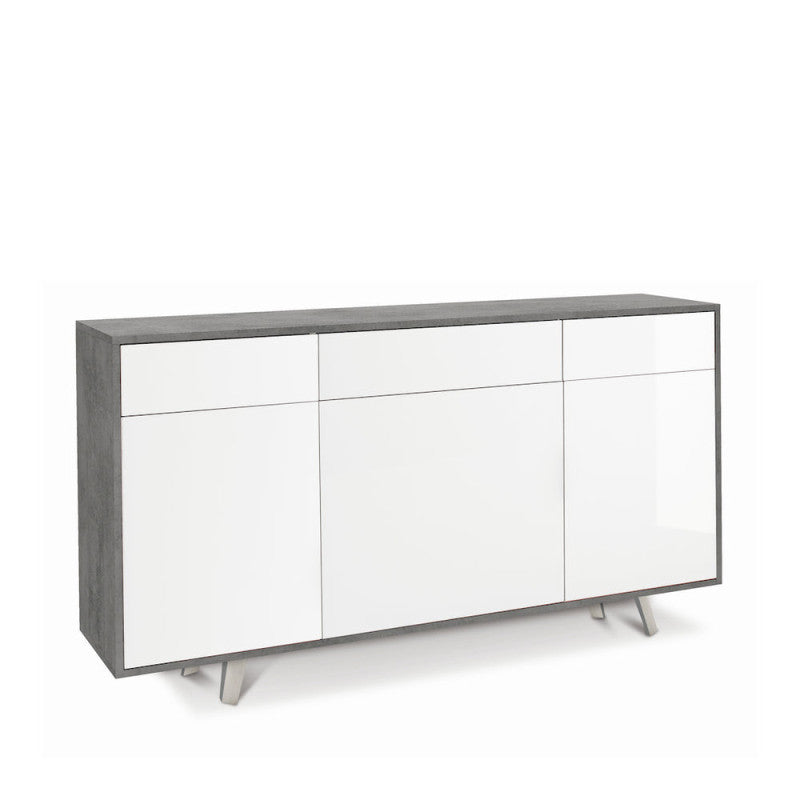 Mobile 3 Ante 3 Cassetti Kit Cemento cm 164x41x92h - Sarmog