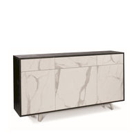 Mobile 3 Ante 3 Cassetti Kit Ossido Nero cm 164x41x92h - Sarmog