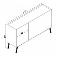 MOBILE 3 ANTE BIANCO LUCIDO E ANTRACITE EFFETTO MARMO