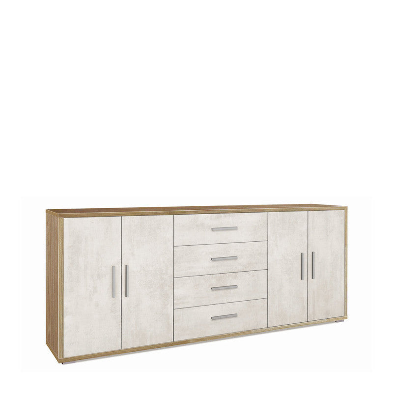 Mobile 4 Ante 4 Cassetti Kit Noce Stelvio cm 203x41x84h - Sarmog