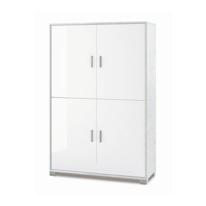 Mobile 4 Ante Kit Bianco Fiammato cm 108x41x161h - Sarmog