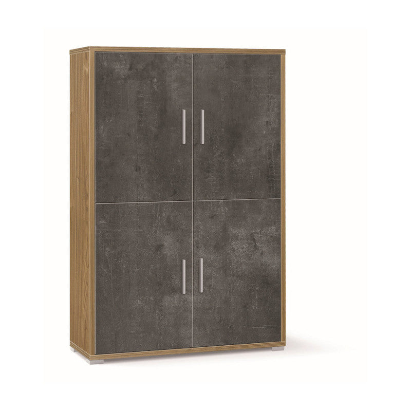 Mobile 4 Ante Kit Noce Stelvio cm 108x41x161h - Sarmog