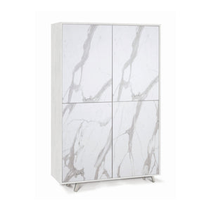 Mobile 4 Ante Kit Ossido Bianco cm 108x41x161h - Sarmog