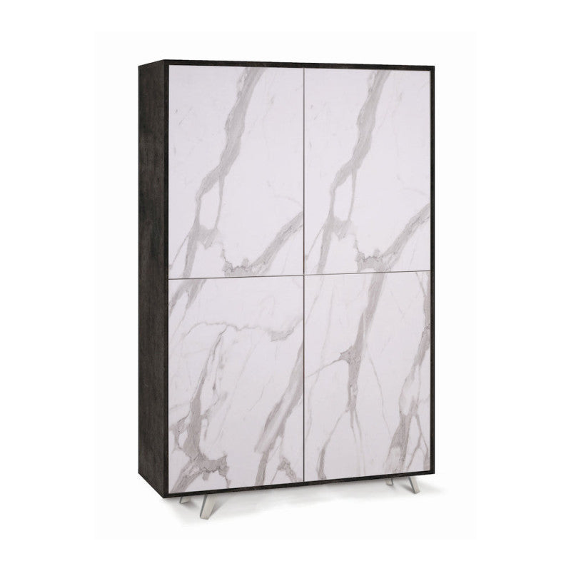 Mobile 4 Ante Kit Ossido Nero cm 108x41x161h - Sarmog