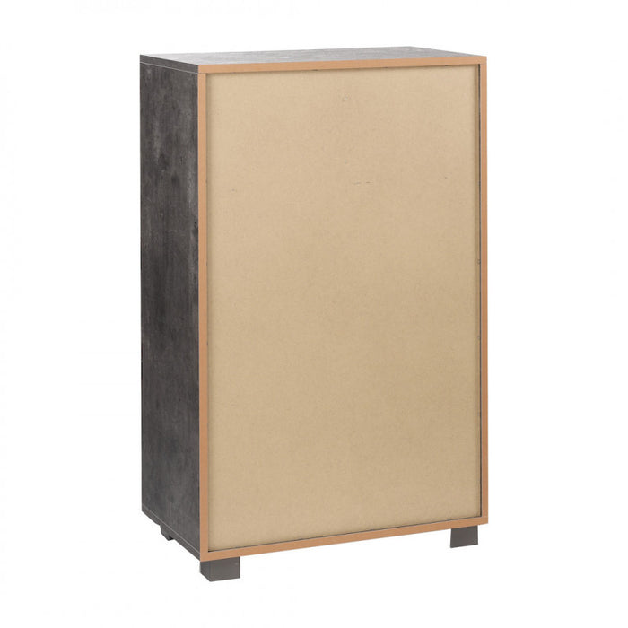 Mobile 4 Cassetti 70L x 41P x h112 – Finitura Cemento e Bianco Opaco – Sarmog