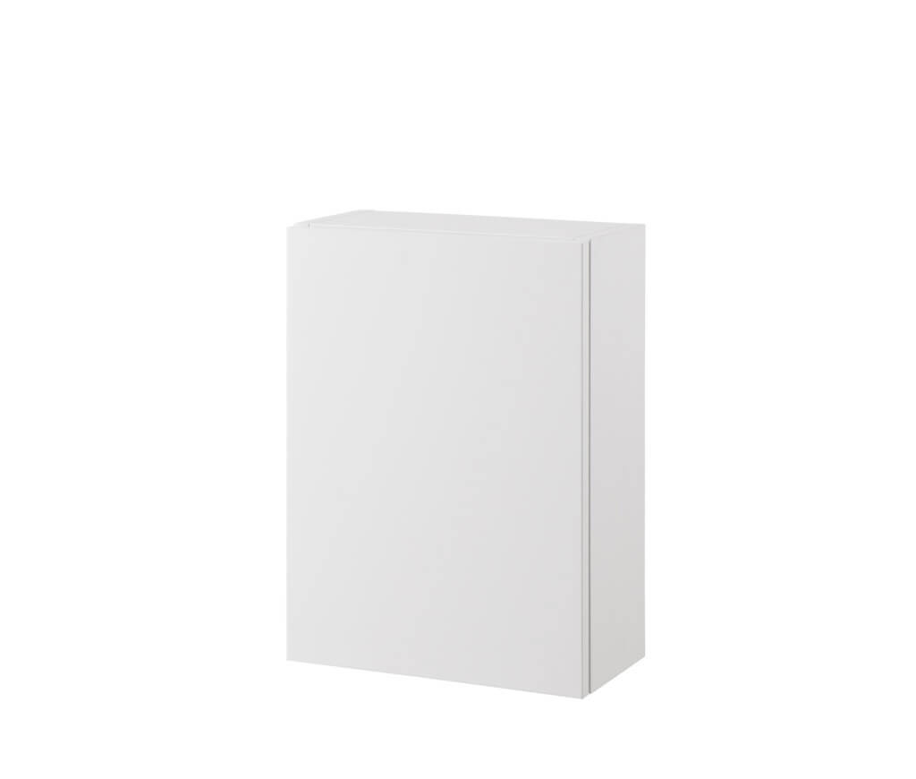 Mobile Bagno 70cm Sospeso Cassetto, Colonna Pensile, Vano a Giorno, Specchio E Lampada - Laccato Bianco Opaco + Ossido