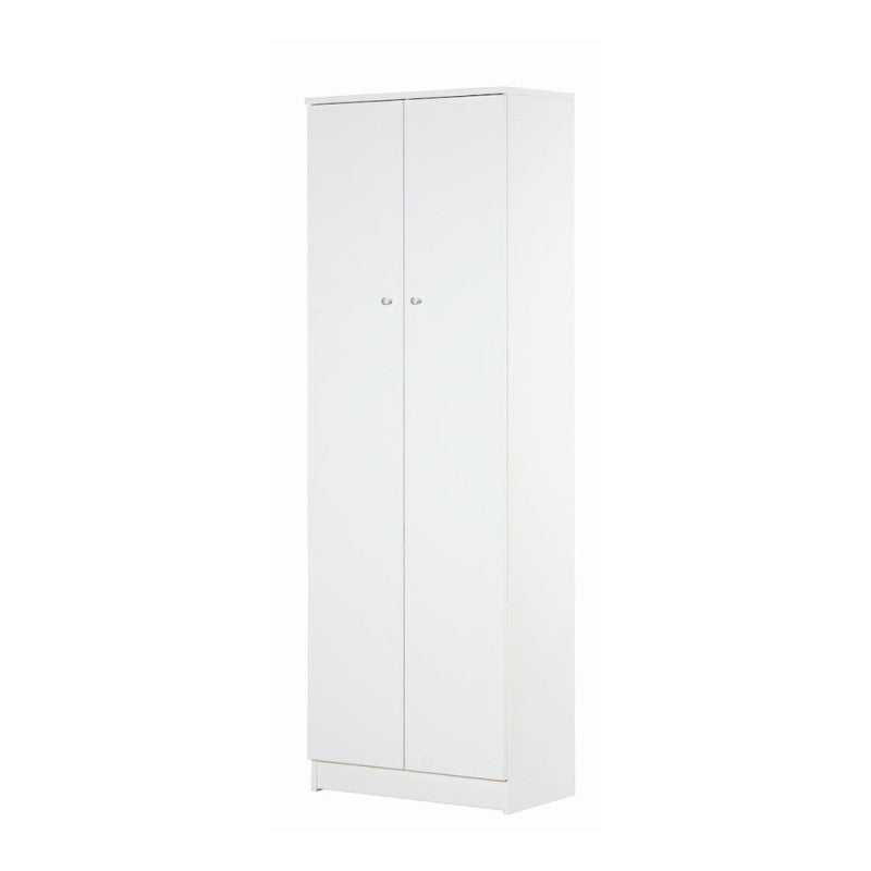 Mobile 2 Ante Kit Bianco Lisco cm 62x34x182h - Sarmog