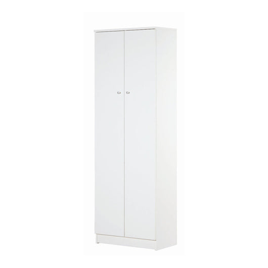 Mobile 2 Ante Kit Bianco Lisco cm 62x34x182h - Sarmog