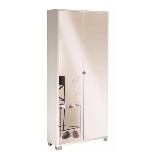 Mobile 2 Ante Specchio Kit Bianco Fiammato cm 83x29x190h - Sarmog
