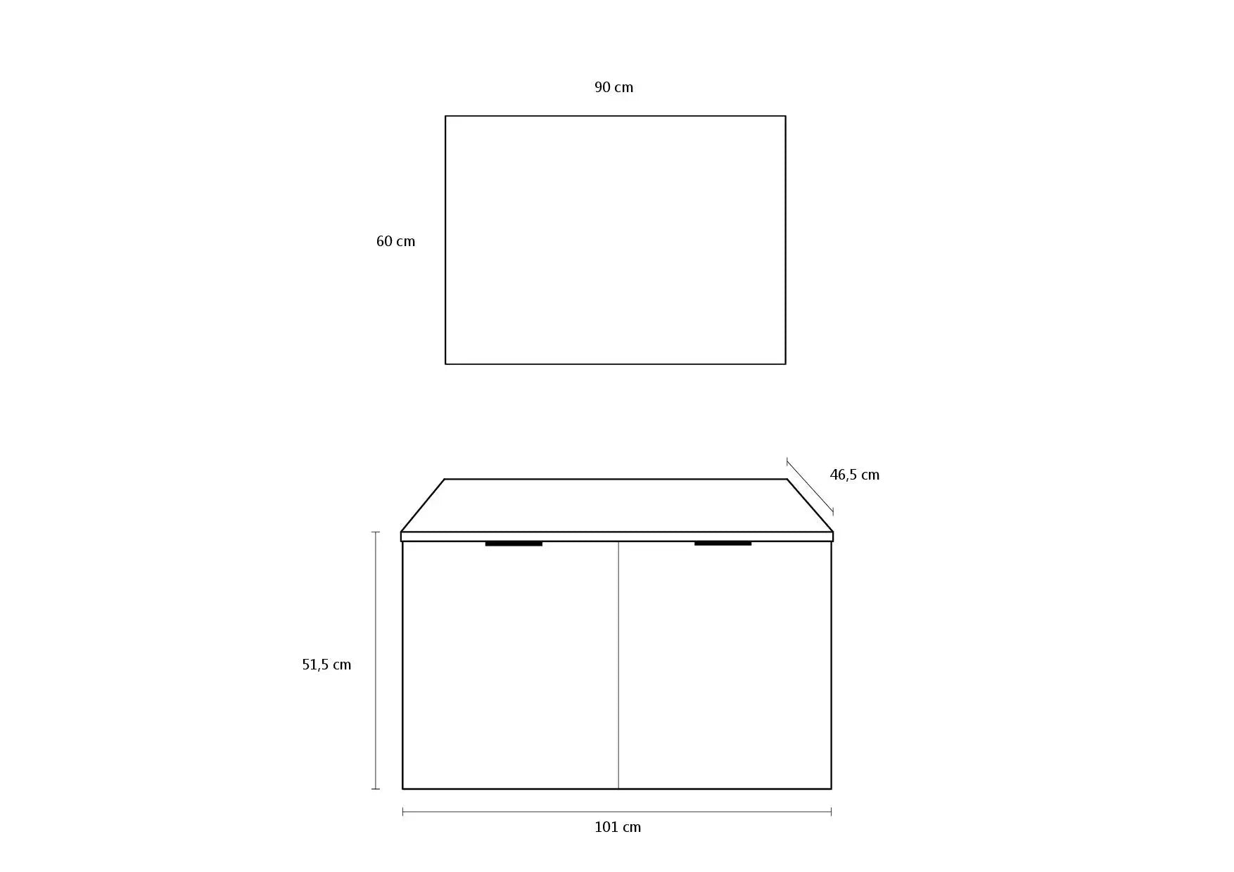 Mobile Bagno 100cm Sospeso Con 2 Ante e Specchio con Lampada - Bianco Laccato Lucido