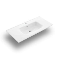 Mobile Bagno 90cm Sospeso Con Due Cassetti E Specchio Con Lampada - Rovere Miele