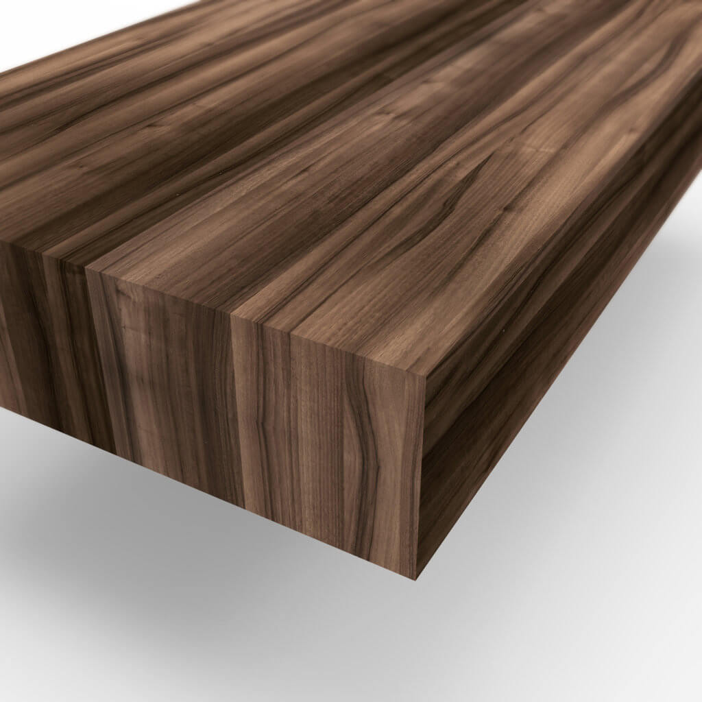 Mobile Bagno Sospeso 165cm Con Due Lavabi Due Specchi Doppia Lampada e Porta Asciugamano - Noce