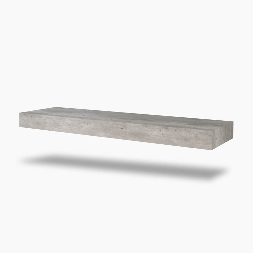 Mobile Bagno Sospeso 165cm Con Due Lavabi Due Specchi Doppia Lampada e Porta Asciugamano - Cemento