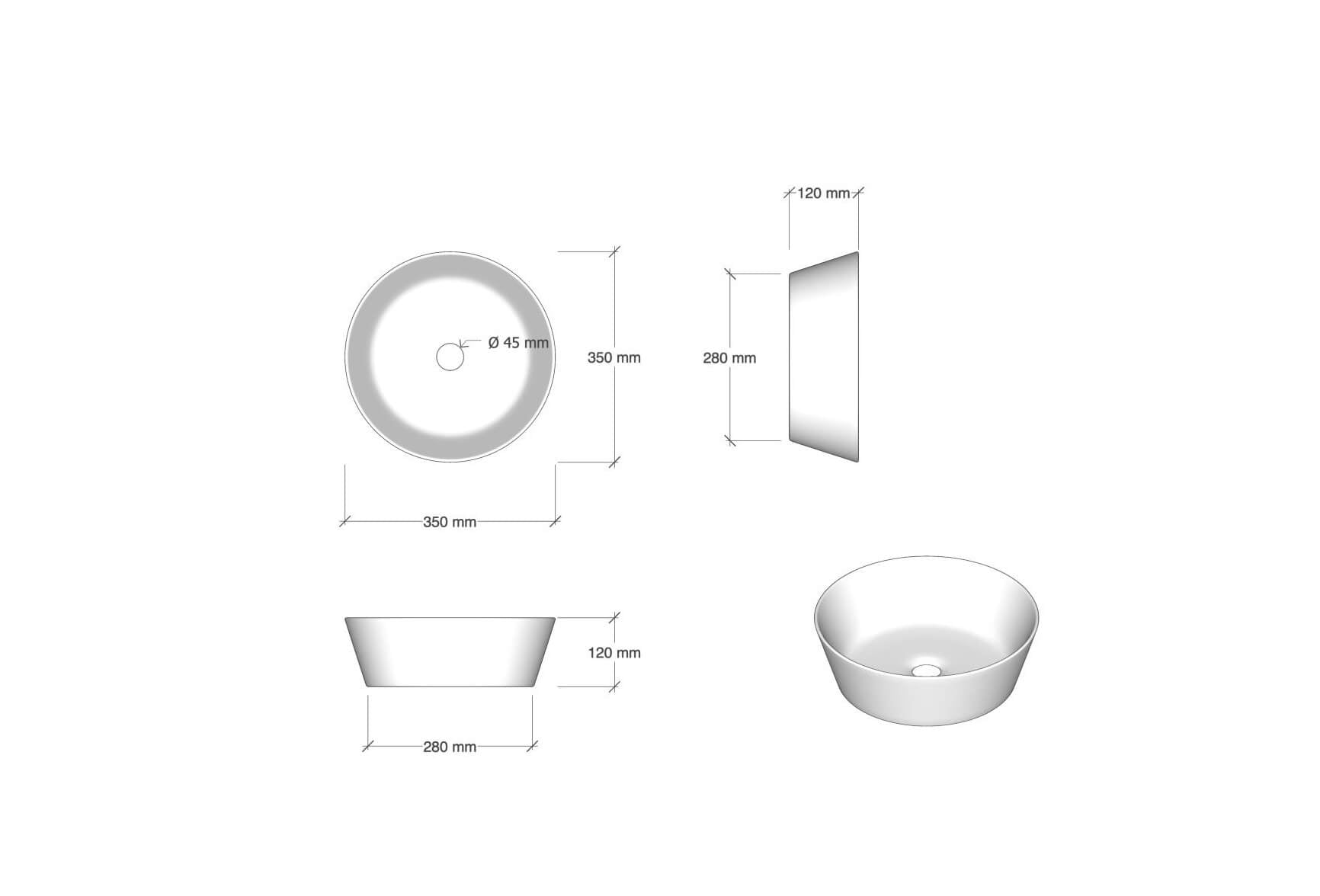 Mobile Bagno Sospeso 165cm Con Doppio Lavabo Doppio Specchio e Lampada - Cemento